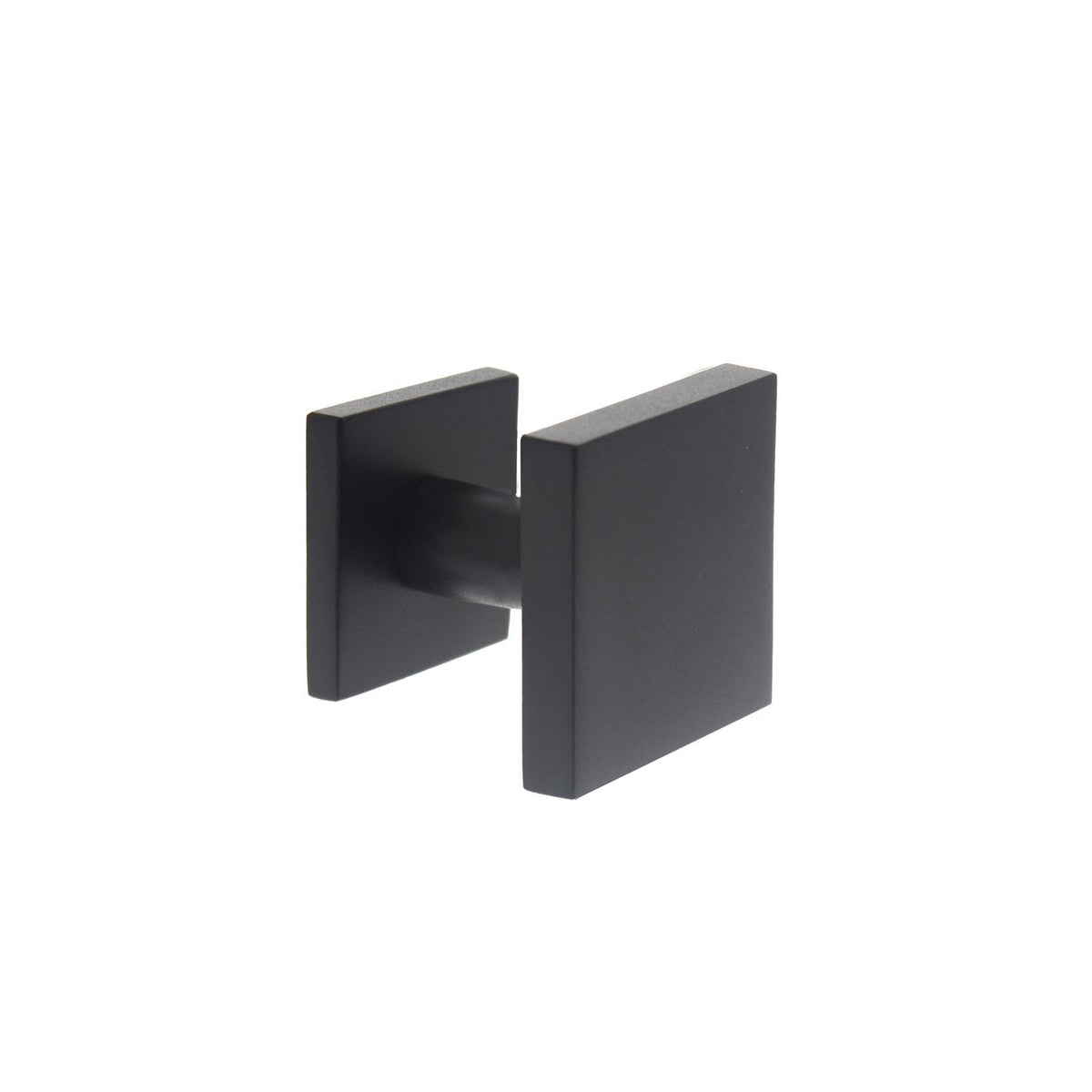 Voordeurknop vierkant verkropt 64/54 mm mat zwart