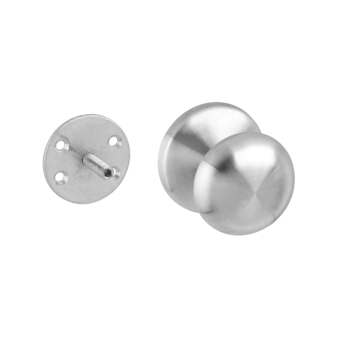 Voordeurknop paddenstoel Ø58 mm RVS geborsteld