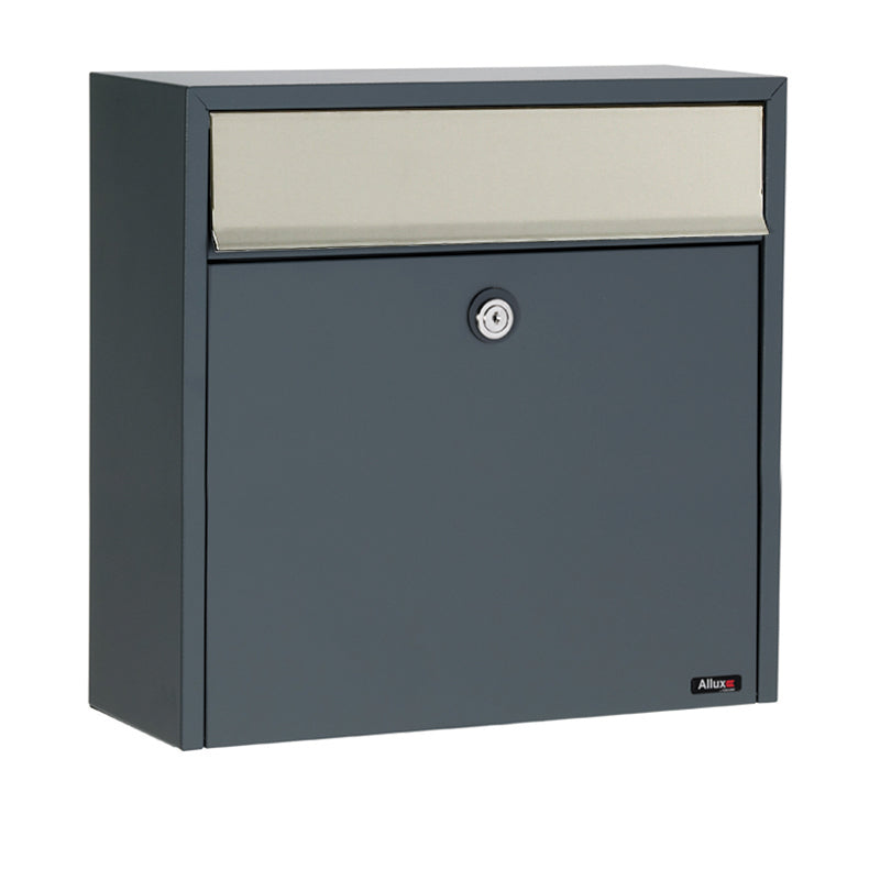 Brievenbus Allux 2500 Antraciet/inox Klep