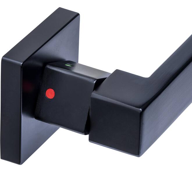 Deurklinken Cunera op vierkant rozet | Intersteel | Zwart