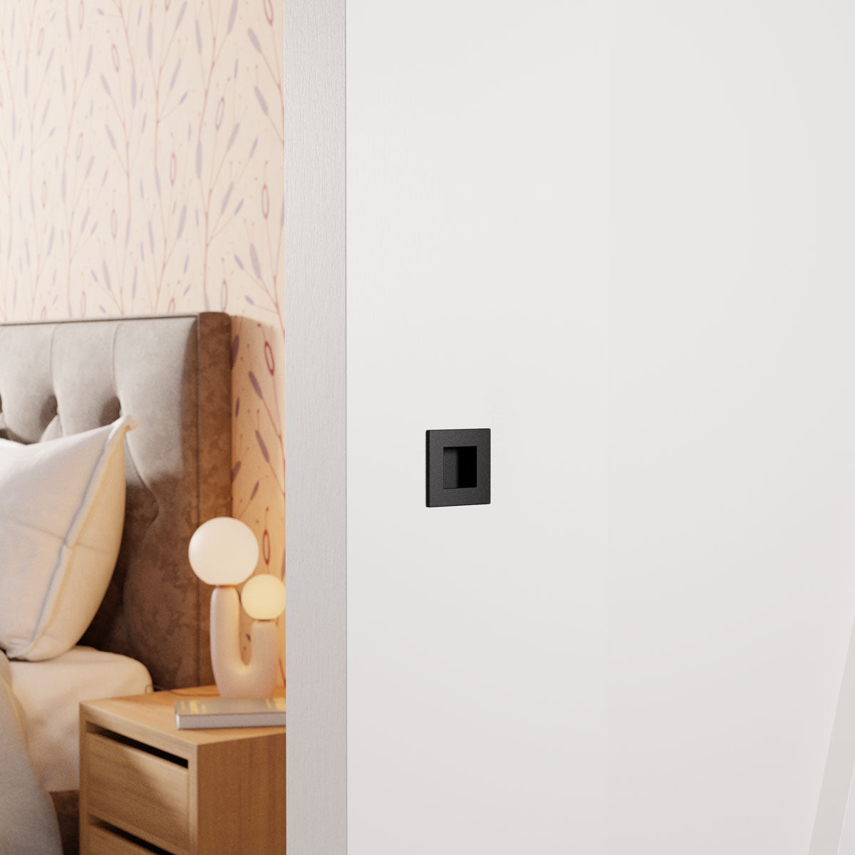 Schuifdeurkom vierkant zwart 30x30–90x90 mm – sfeerfoto