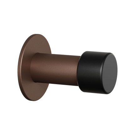 GPF Türstopper mit Rosette, rund, 60 mm – schwarz