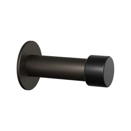 GPF Türstopper mit Rosette, rund, 85 mm – schwarz