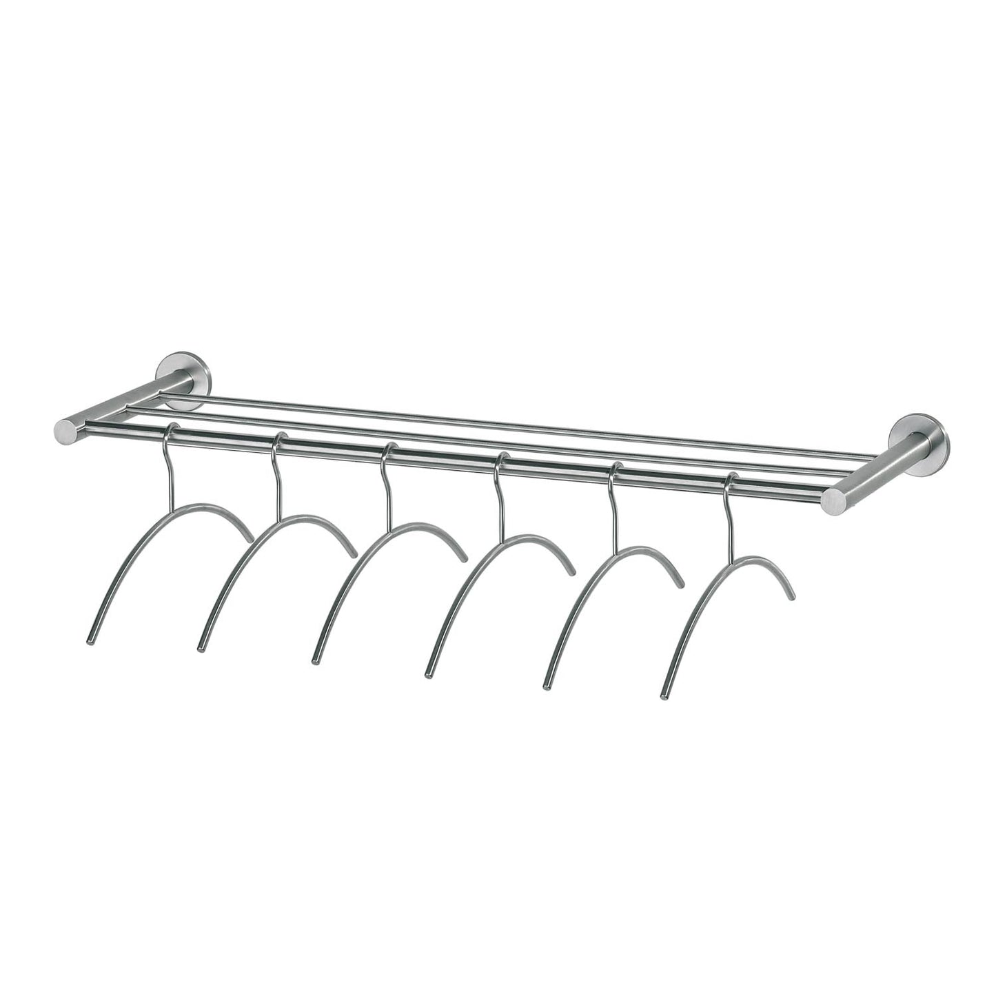 Intersteel Garderoberek incl. 6 kledinghangers - RVS | 1 meter breed