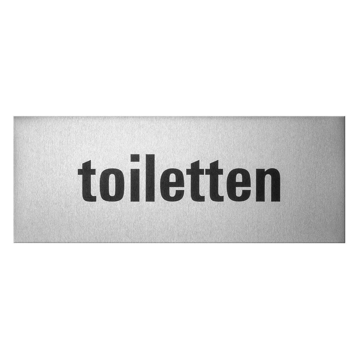 Deurbordje rechthoekig aluminium 50x130 mm – Toiletten