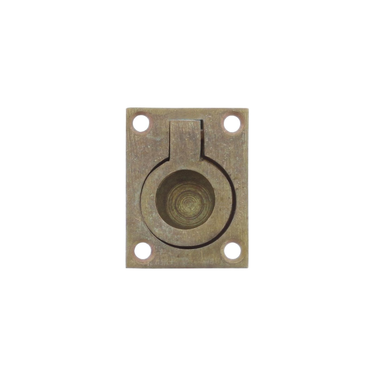 Intersteel Luikring 41x31mm - messing getrommeld