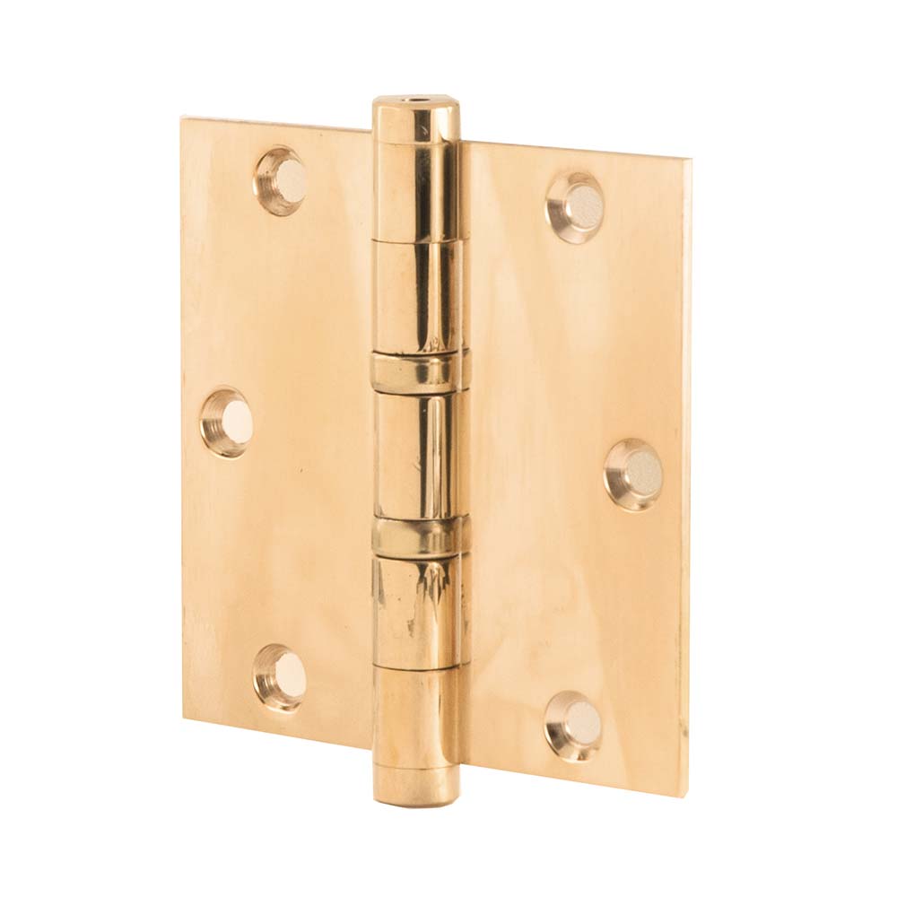 Hardbrass Kogelscharnier 89x89 - messing ongelakt