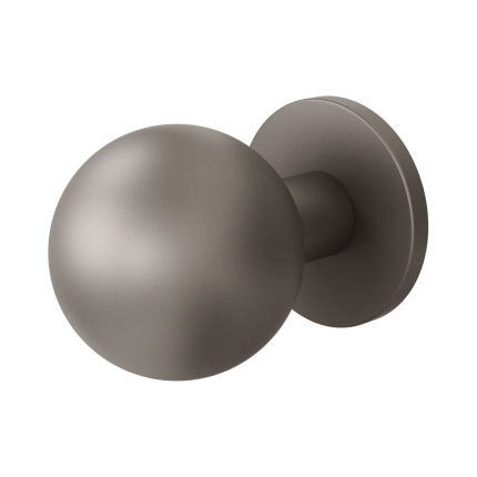 GPF Voordeurknop kogel op rond rozet - mocca