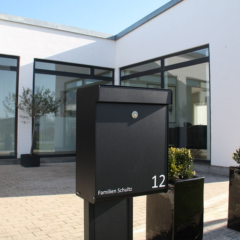 Brievenbus Grundform Zwart/zwart - afbeelding 3