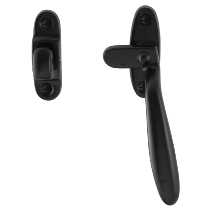 Raamgreep smeedijzer met brug links of rechts | GPF | zwart