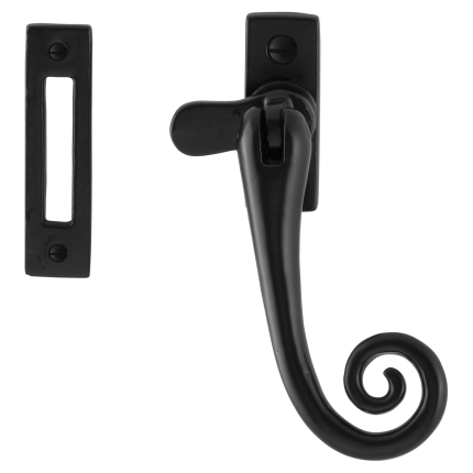 Raamgreep smeedijzer met krul | GPF | zwart