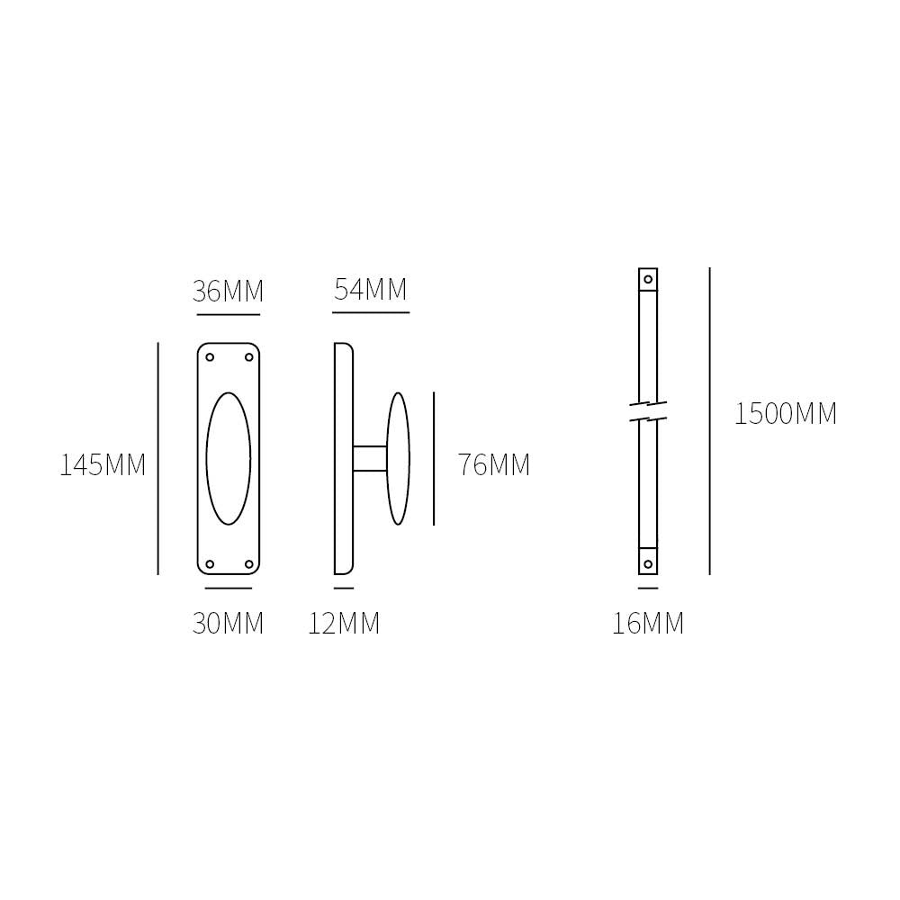 HB Raamespagnolet 1,5m - zwart
