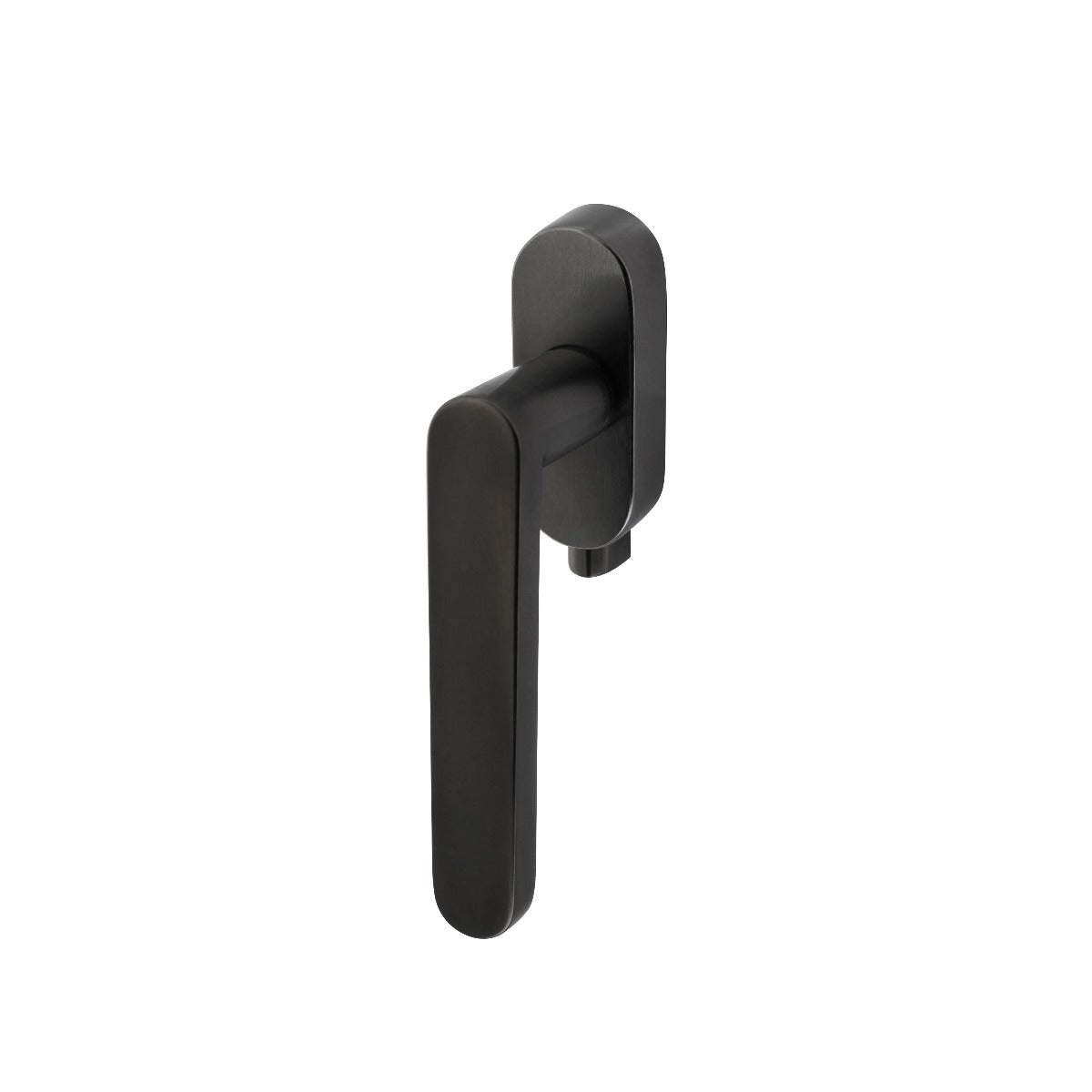 Olivari Door Handles Link on round rosette - Anthracite matt titanium PVD