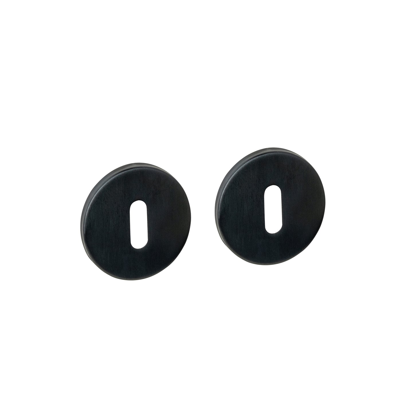 Intersteel Door handles L-shaped round model on rosette - PVD black