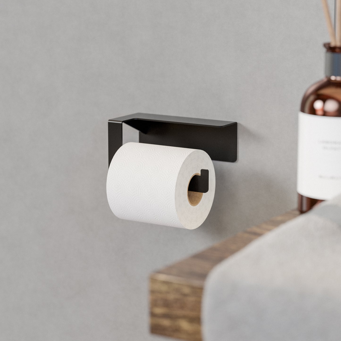 Toiletrolhouder | THEOFILS | zwart