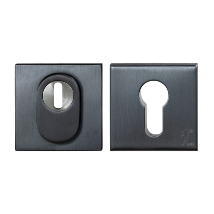 GPF Veiligheidsrozetten vierkant met kerntrekbeveiliging - PVD antraciet