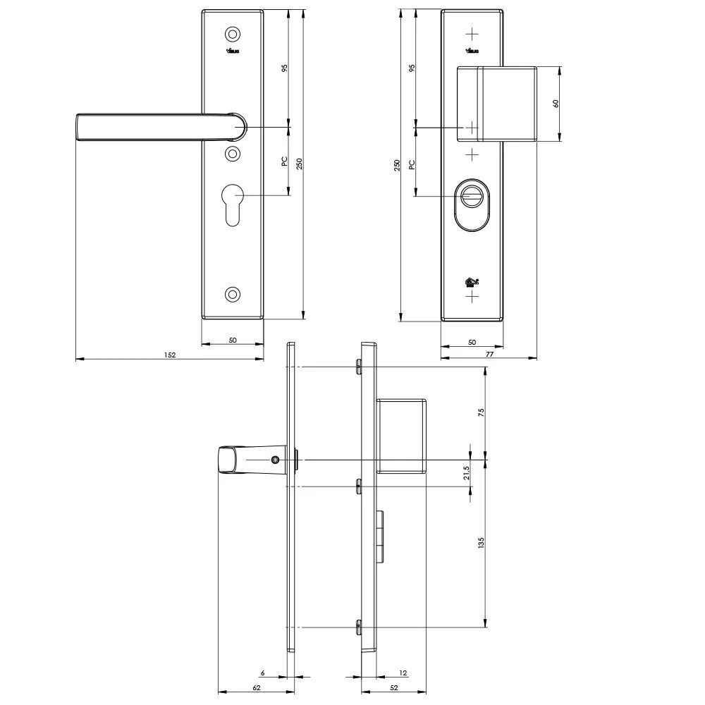 Safe Security Fittings Front Door SKG*** - Black