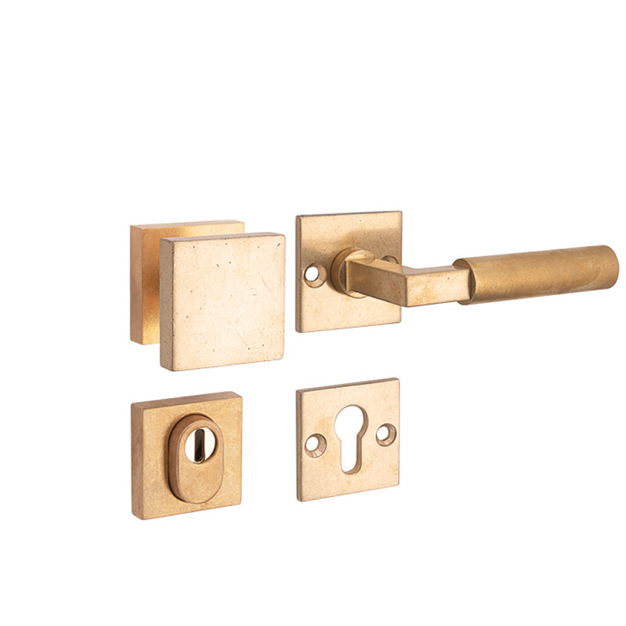 Veiligheidsbeslag Bauhaus antiek messing SKG*** knop/kruk DIN rechts