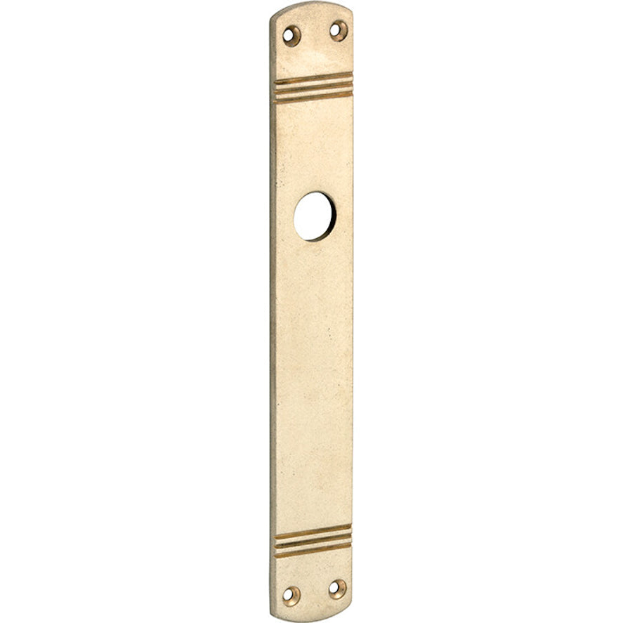 Langschilden Art-Deco antiek messing – zonder sleutelgat