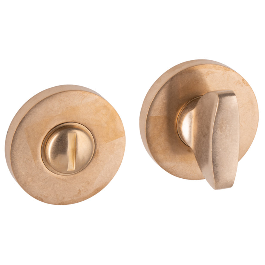 Toiletsluiting antiek messing rond (vivo) – passend bij Ton