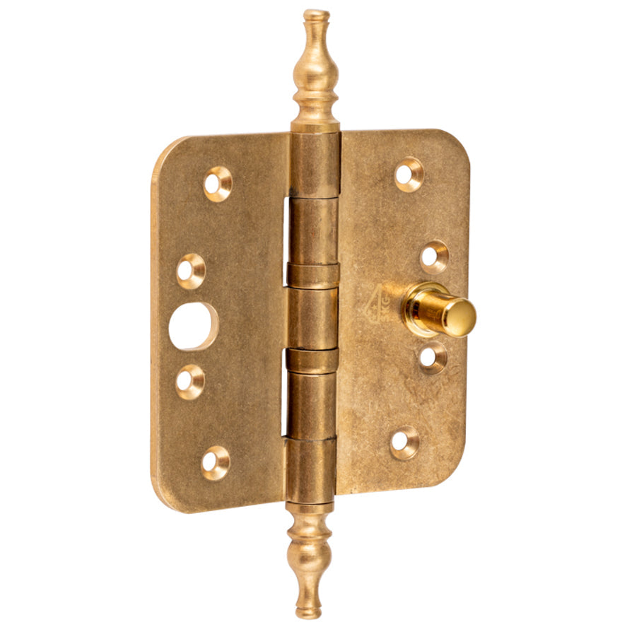 Veiligheidsscharnier antiek messing 89 × 89 mm knop vaas
