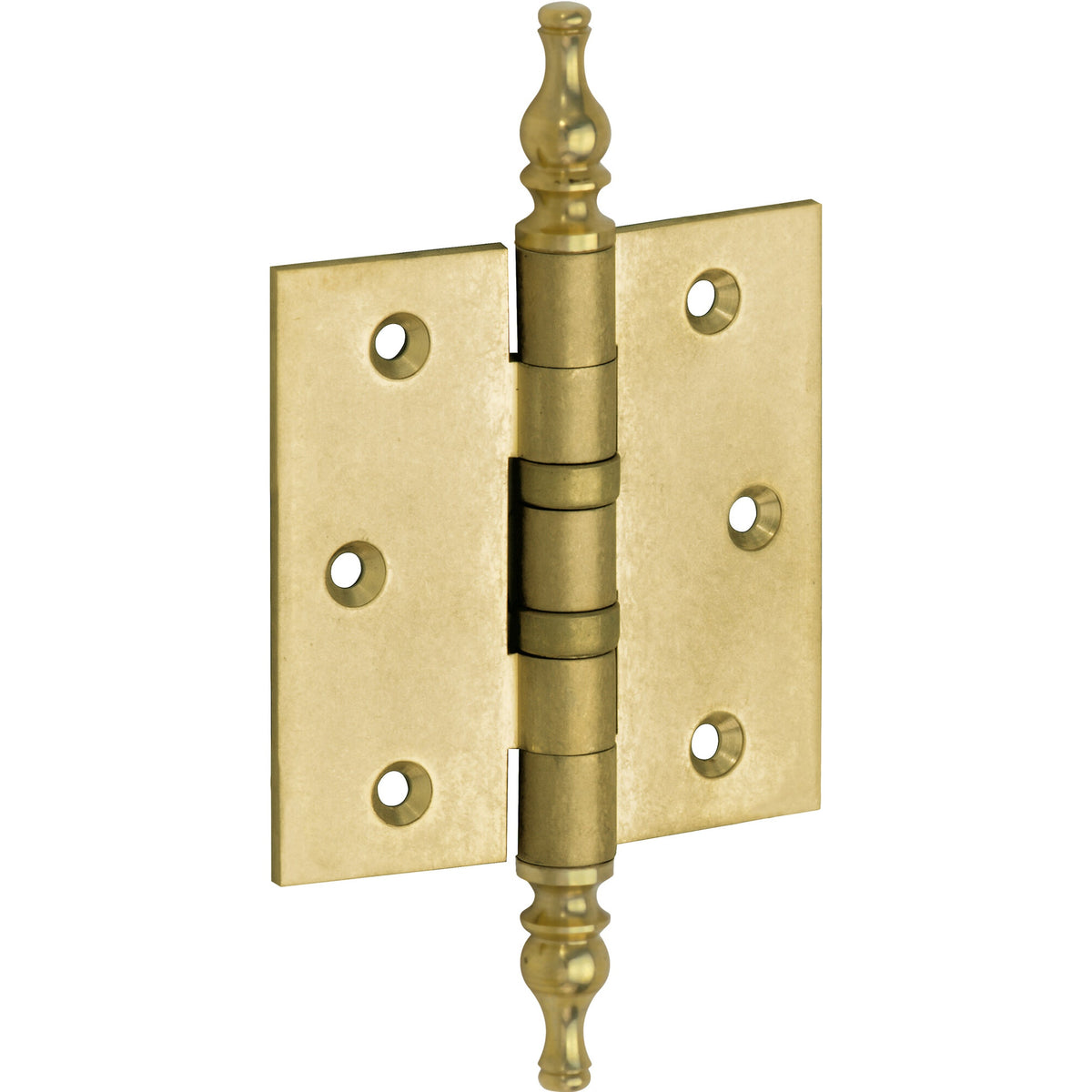Kogellagerscharnier antiek messing 89 × 89 mm ronde hoeken knop vaas