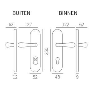 Sicherheitsbeschlag Kira SKG*** | Mariani | PVD-beschichteter Edelstahl
