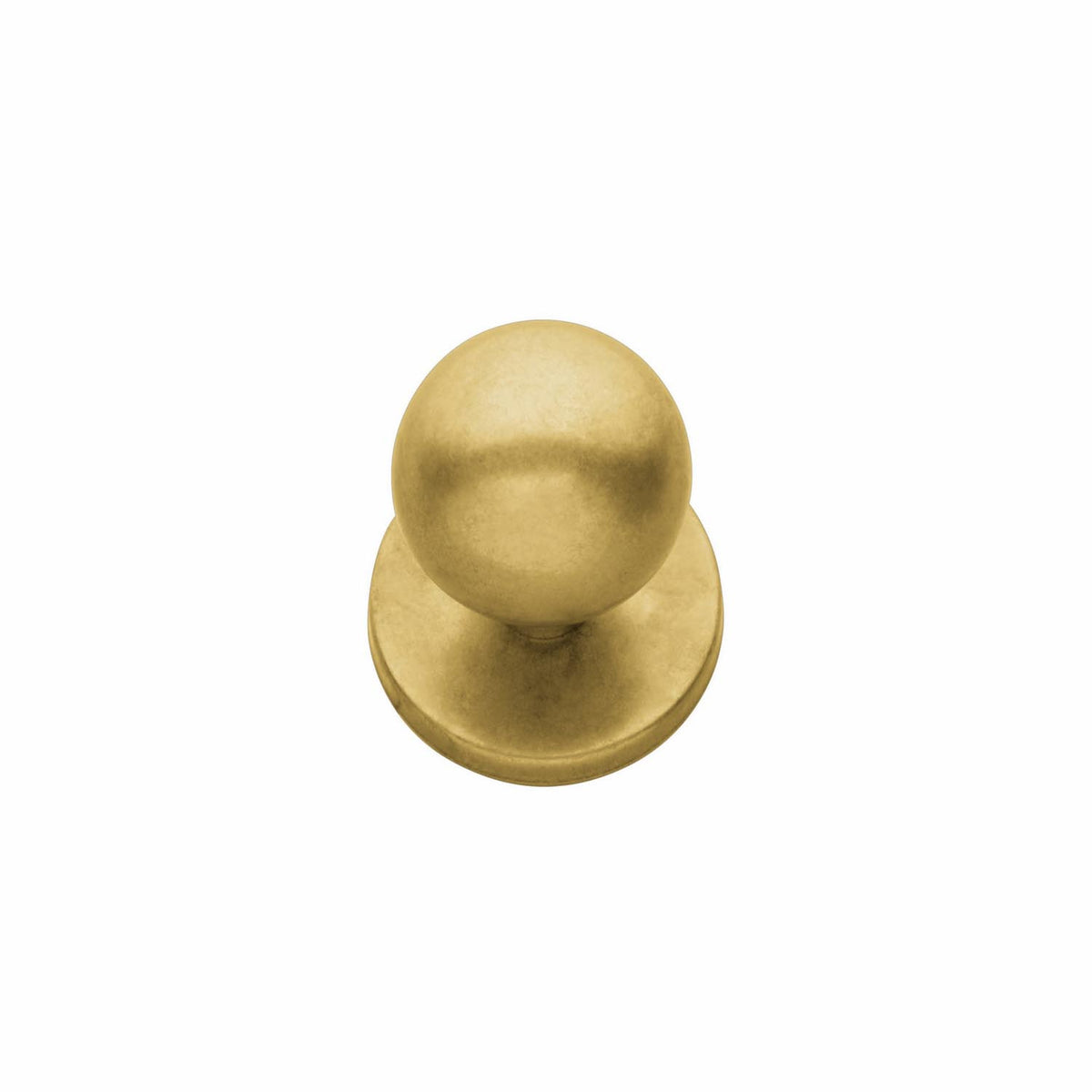 Voordeurknop bolrond Ø54 mm messing getrommeld