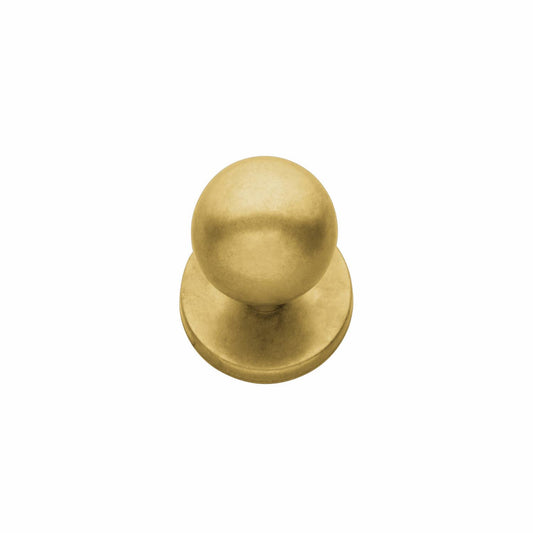 Voordeurknop bolrond Ø54 mm messing getrommeld