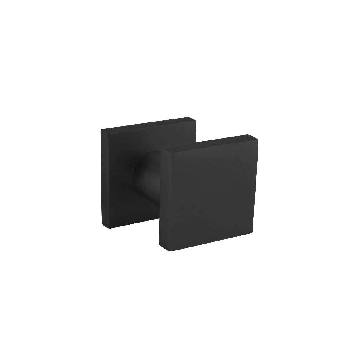Voordeurknop vierkant 58x58 mm aluminium zwart