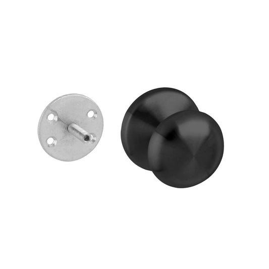 Voordeurknop paddenstoel Ø58 mm mat zwart