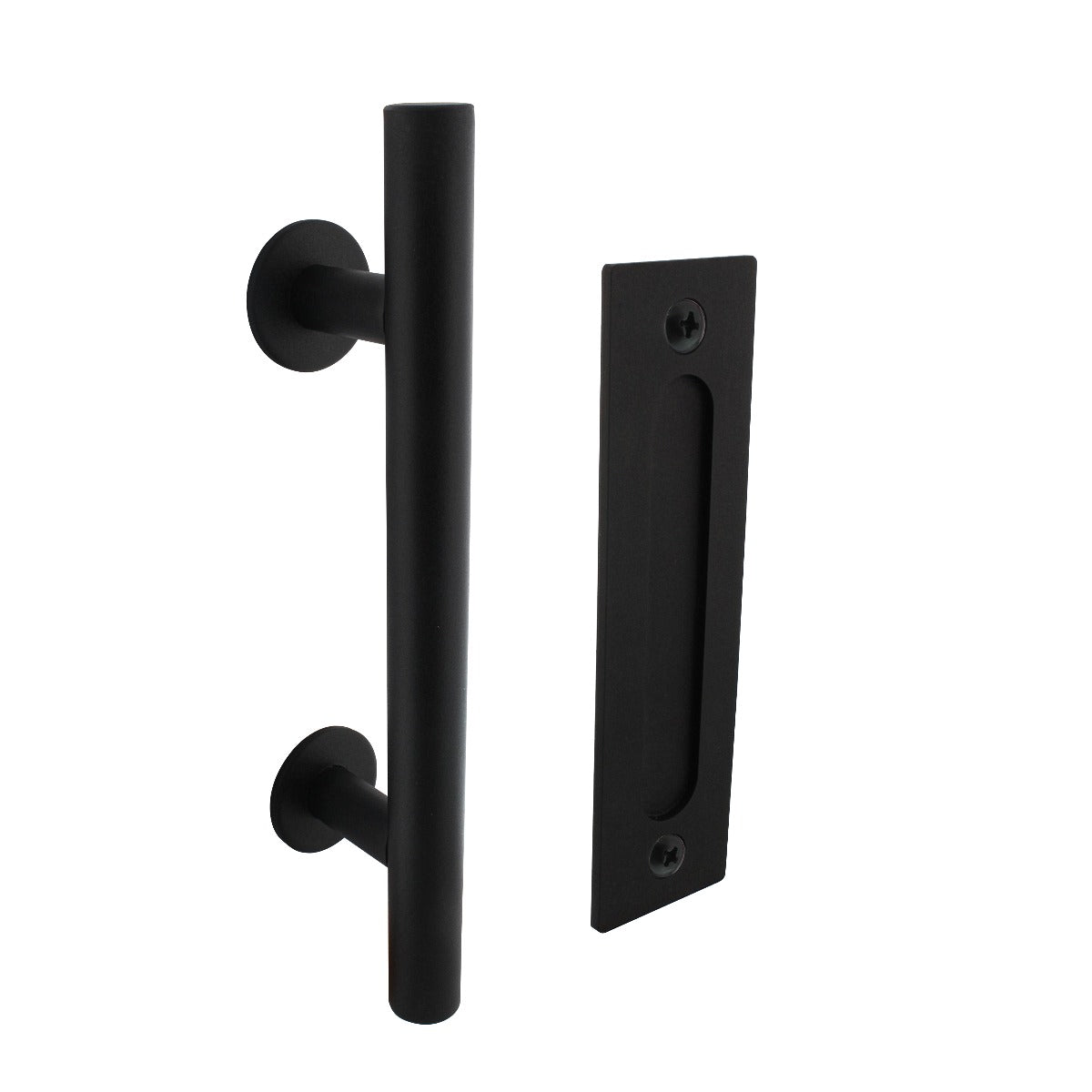 Deurgreep T-model Ø25 x 305 mm met schuifdeurkom zwart