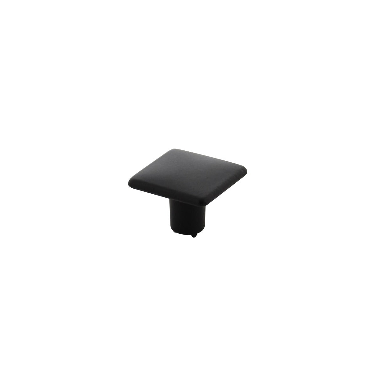 Meubelknop vierkant mat zwart 26 x 26 mm
