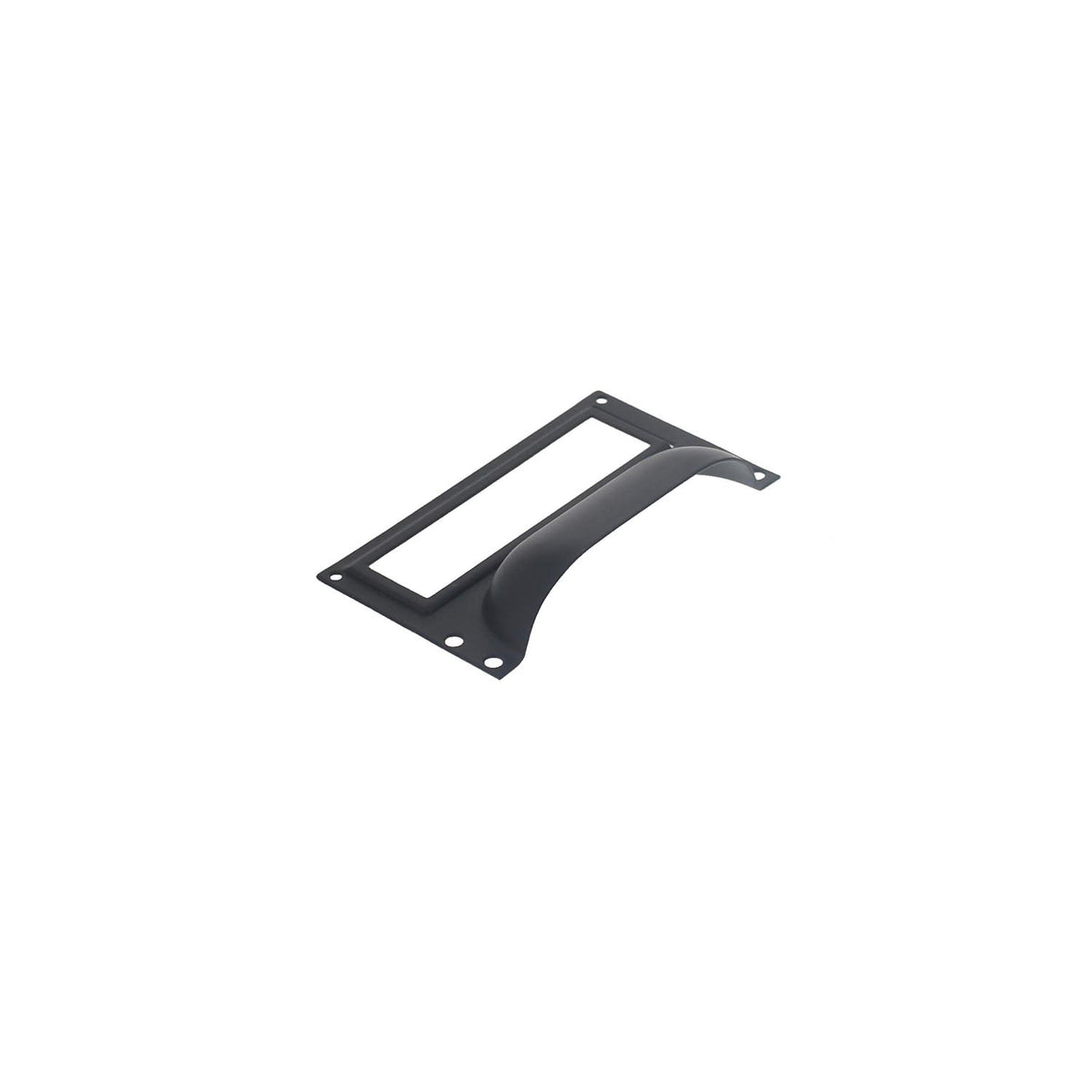 Etiketgreep mat zwart 73 mm