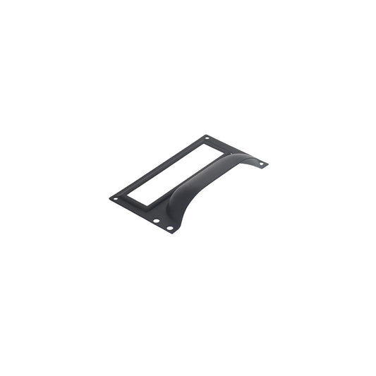 Etiketgreep mat zwart 73 mm