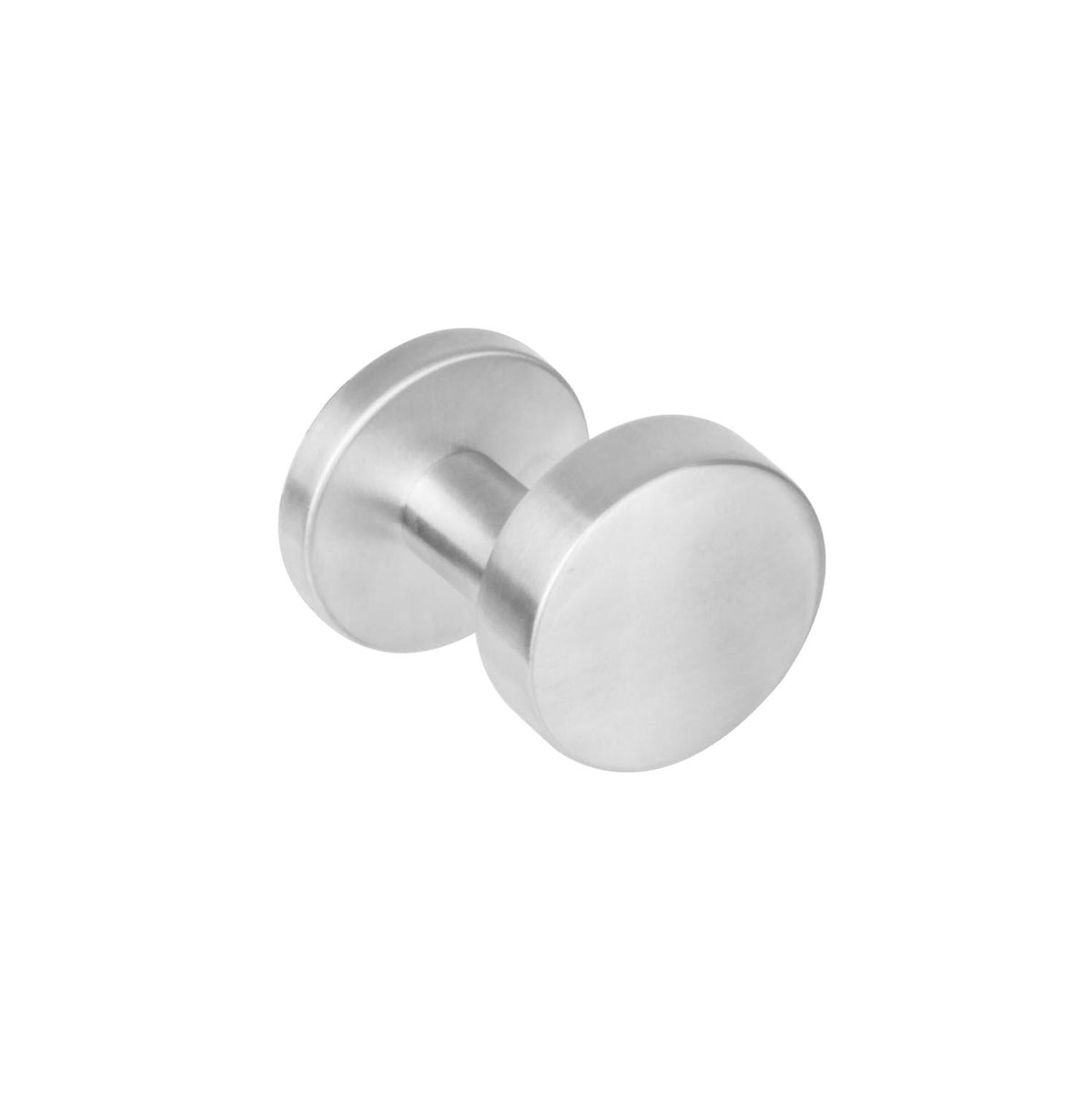 Knop rond op rozet Ø53 mm RVS geborsteld – wisselgarnituur
