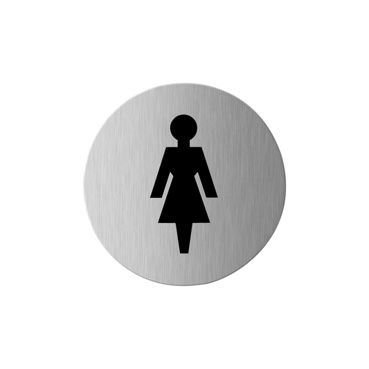 GPF Pictogram Dames rond - RVS
