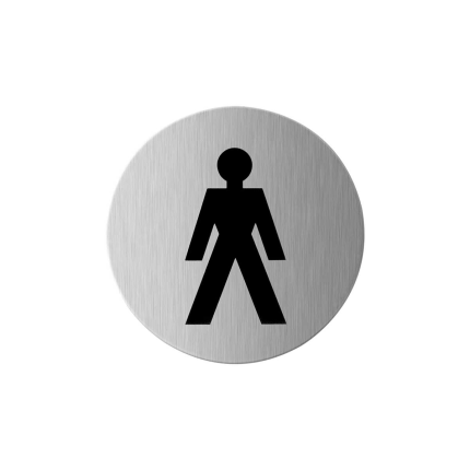 GPF Pictogram Heren rond - RVS