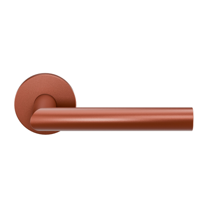 GPF Deurklinken L-model op rozet - terracotta