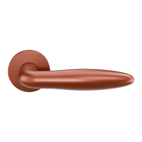 GPF Deurklinken sigaar-model op rozet - terracotta