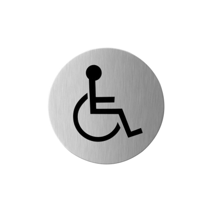GPF Pictogram Mindervalide rond - RVS