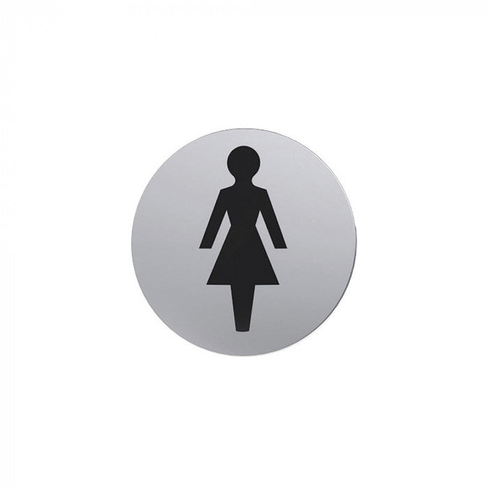 Pictogram dames rond RVS – zelfklevend