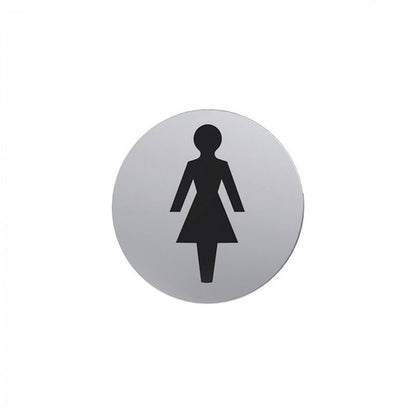 Pictogram dames rond RVS – zelfklevend