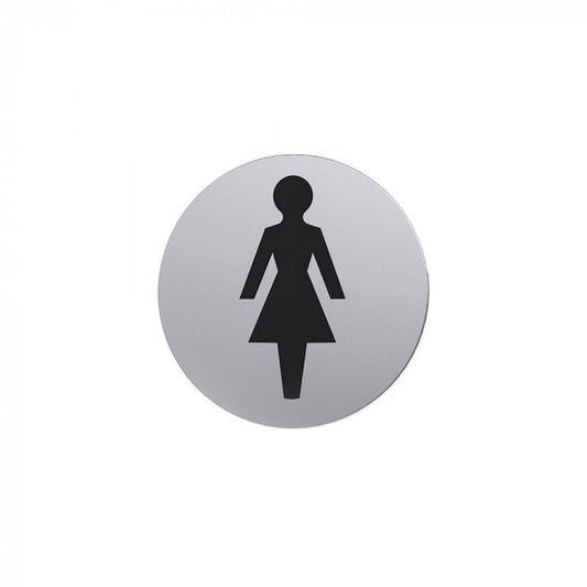 Pictogram dames rond RVS – zelfklevend
