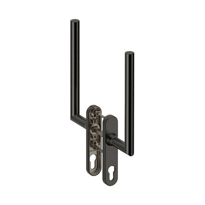 Hefschuifbeslag Toledo haaks PVD gun metal Hardbrass