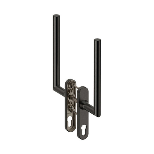 Hefschuifbeslag Toledo haaks PVD gun metal Hardbrass