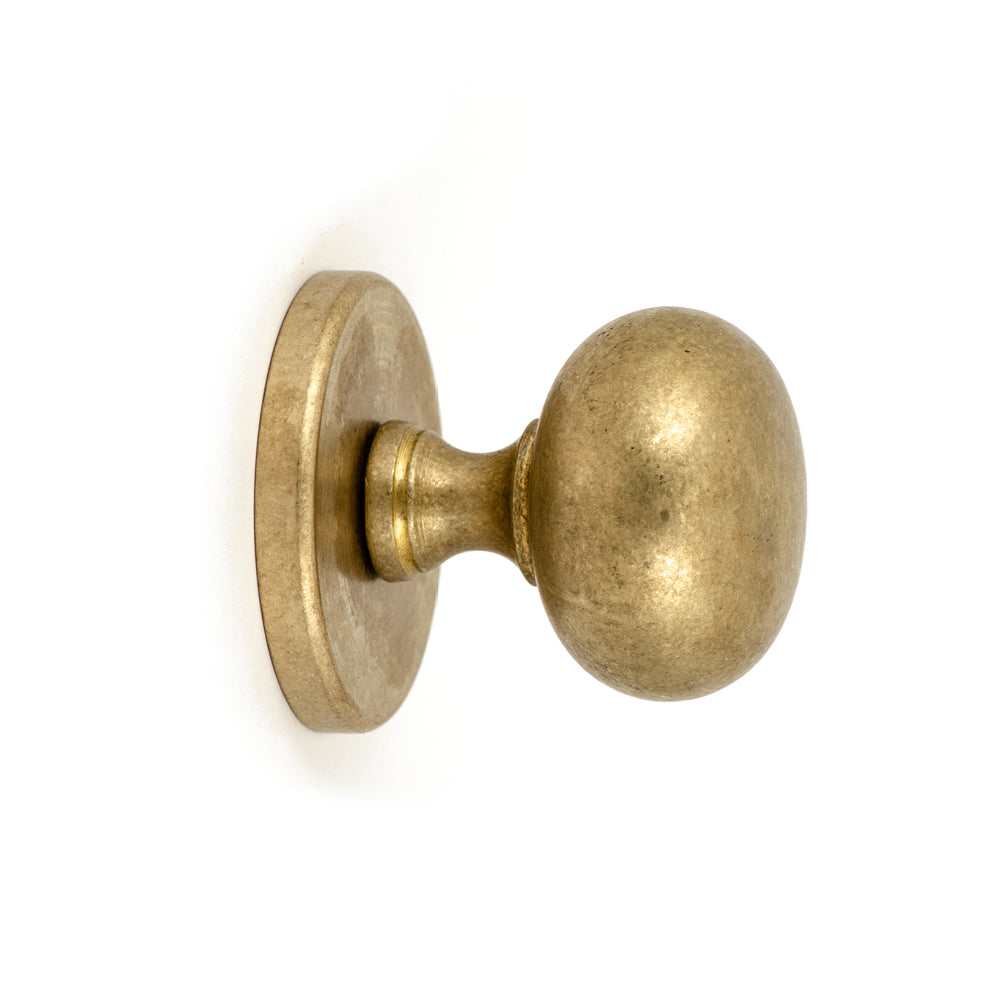 Voordeurknop Iris 56 mm getrommeld messing