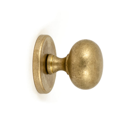 Voordeurknop Iris 56 mm getrommeld messing