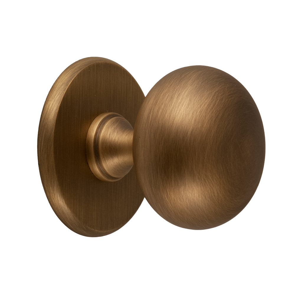 Voordeurknop Iris 56 mm mat brons