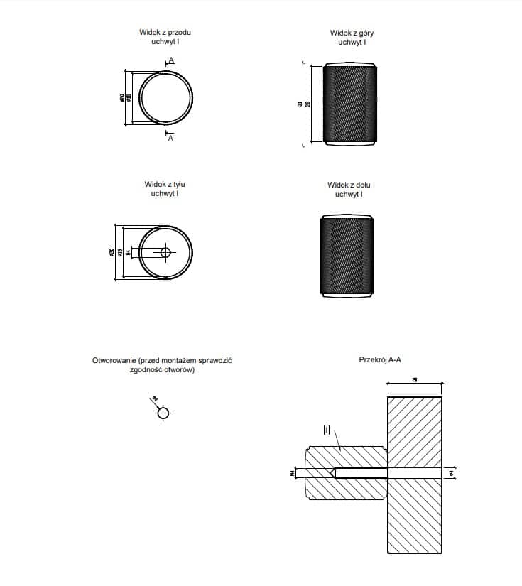 Meubelknop 1060 mat zwart Ø 20 mm Aprile